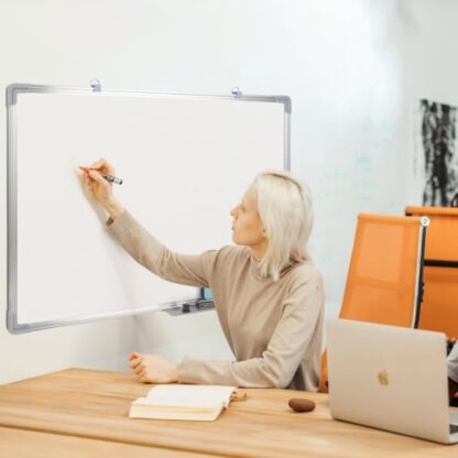 MAGNETIC WHITEBOARD SMALL LARGE WHITE BOARD DRY WIPE NOTICE OFFICE SCHOOL HOME - Image 2