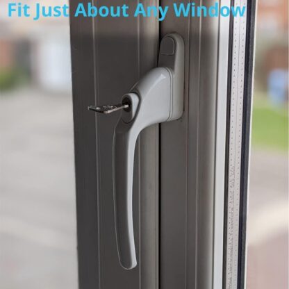 5 Cylinder UPVC Universal Window Handle Straight Lock Espag Double Glazing White - Image 8