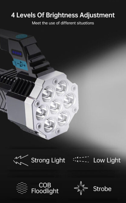 1-2Pcs Super Bright High Power LED Tactical Torch Rechargeable Flashlight New UK - Image 10
