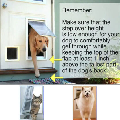 Large Cat Safe Door Flap 2 Way Opening Locking Pet Small Dog Tunnel Door Hole UK - Image 3