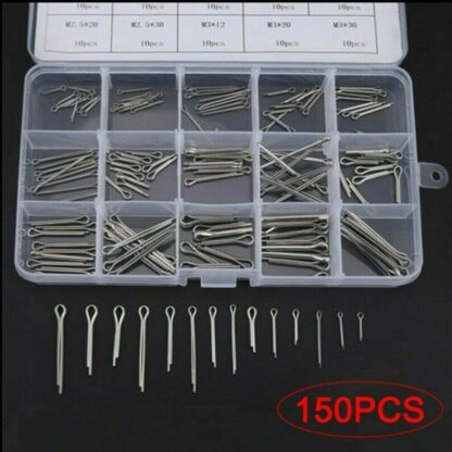 UK 150Pcs Split-Pins   Split Cotter Pins Stainless Steel A2 Marine Grade   304 - Image 2