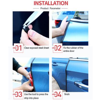 4.5M Car Door Boot Edge Protector Strip Trim U Shape Guard Seal Rubber Black UK - Image 3