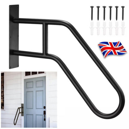 Heavy Duty Non-Slip Handrails For Outdoor 1-3 Step, Wall Mount Stair Hand Rails - Image 3
