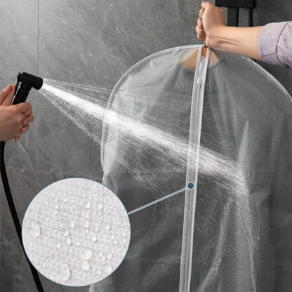 5-10-20 X Clear Polythene Garment Covers Suit Dress Coat Dust Protector Zip Bags - Image 4