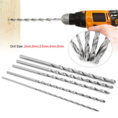 5PC 160MM Extra Long Wood Metal Drill Bit Set Brad Point 2mm 3mm 3.5mm 4mm 5mm - Image 8