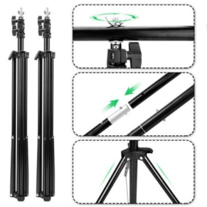 Adjustable Photography Background Support Stand Photo Backdrop Crossbar Kit - Image 2
