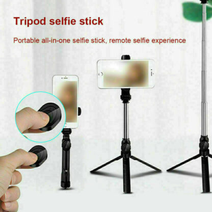 Bluetooth Selfie Tripod Telescopic Stick Remote Monopod Extendable Phone Holder - Image 5