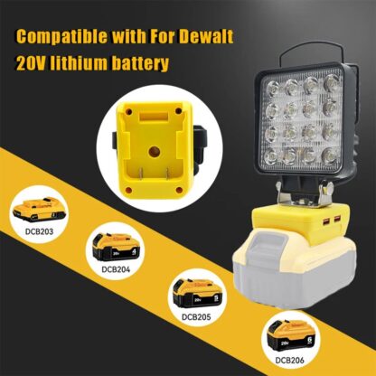 LED Work Light For 18V 20V Battery 6500K Cordless Flashlight With USB UK - Image 6
