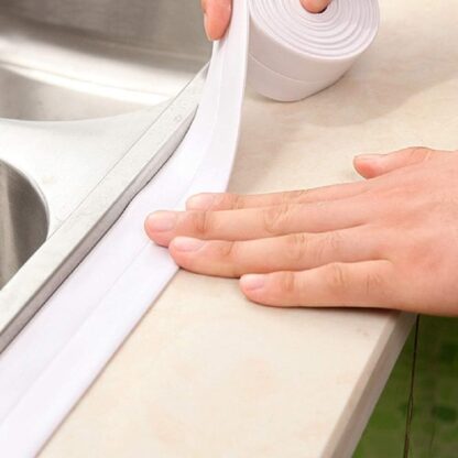 1-3X WATERPROOF SEALING TAPE ADVE WHITE BATHROOM KITCHEN LEAK PVC 22MM X 3.2MHESI - Image 3
