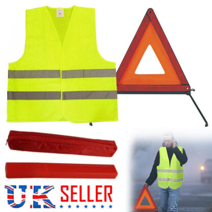 Car Warning Triangle Reflective Emergency Breakdown & High Visibility Vest - Image 6