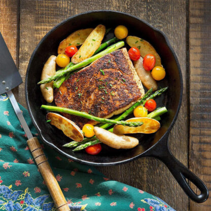 Set Of 3 Cast Iron Non Stick Skillet Griddle Cooking Pan Pre-Seasoned Frying Pan - Image 6