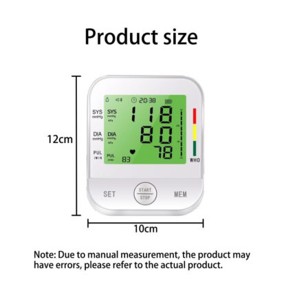 Home Arm Blood Pressure Monitor With Large Arm Cuff, Voice Announcement, Three-color Backlight And Large Display - Image 4