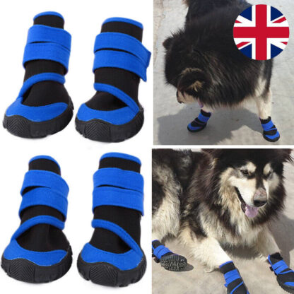 4x Anti-Slip Pet Boots Dog Puppy Waterproof Shoes Protective Rain-Booties Socks - Image 3