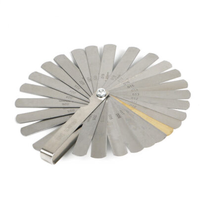 32 Blade Feeler Filler Gauge  Plug Gap Metric Imperial Measuring Brass Tool - Image 6