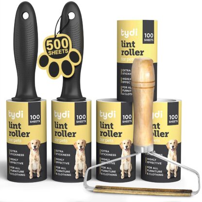 Lint Roller For Clothes Pet Hair Remover Sticky Refills Carpet Dog Cat Fluff Fur - Image 3