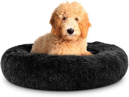 Dog Bed Donut Soft Large Plush Cat Beds For Calming Pet Anti Anxiety Washable XL - Image 3