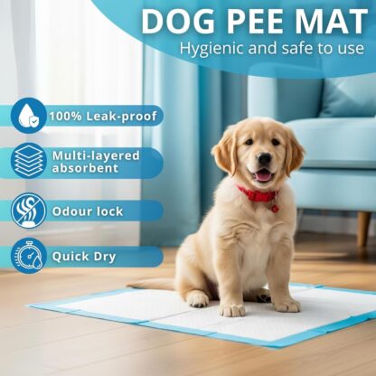 100 Large Puppy Training Trainer Train Pads Toilet Pee Wee Poo Dog Pet Cat Mats