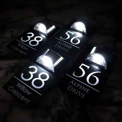 House Number Plaques Personalised House Signs LED Solar Light Door Signs - Image 3
